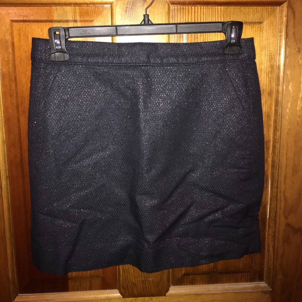 NWT NEVER WORN J.Crew Factory Metallic Navy Skirt